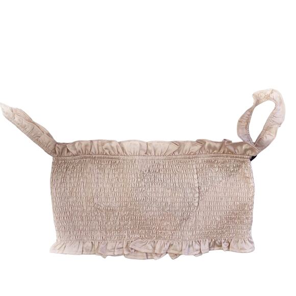 Pretty Little Thing Blush Bardot Crop Top Size 10 - Picture 2 of 6